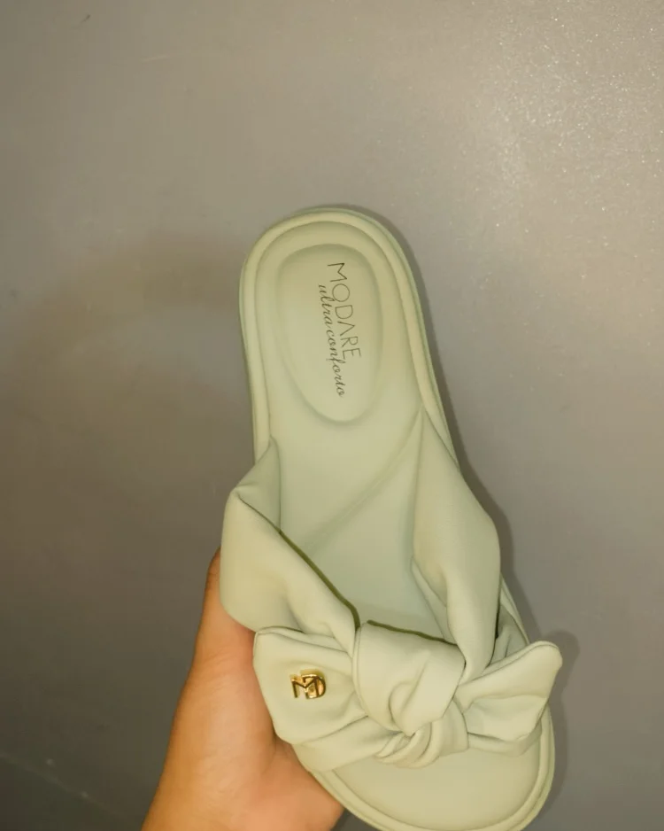 Papete Modare verde com laço